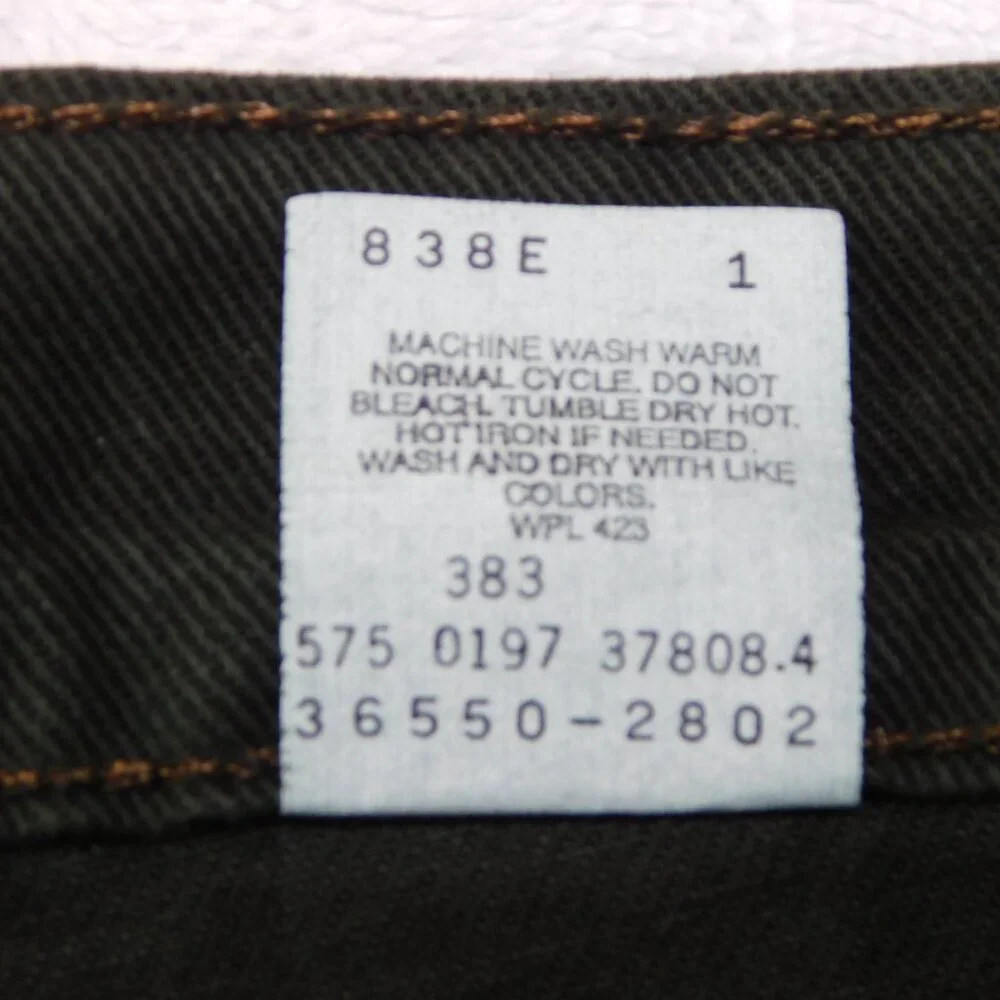 Levi's 550 Orange Tab Green Denim Shorts | Y2K | Vintage | EUC | W30 L11 - Picture 7 of 7